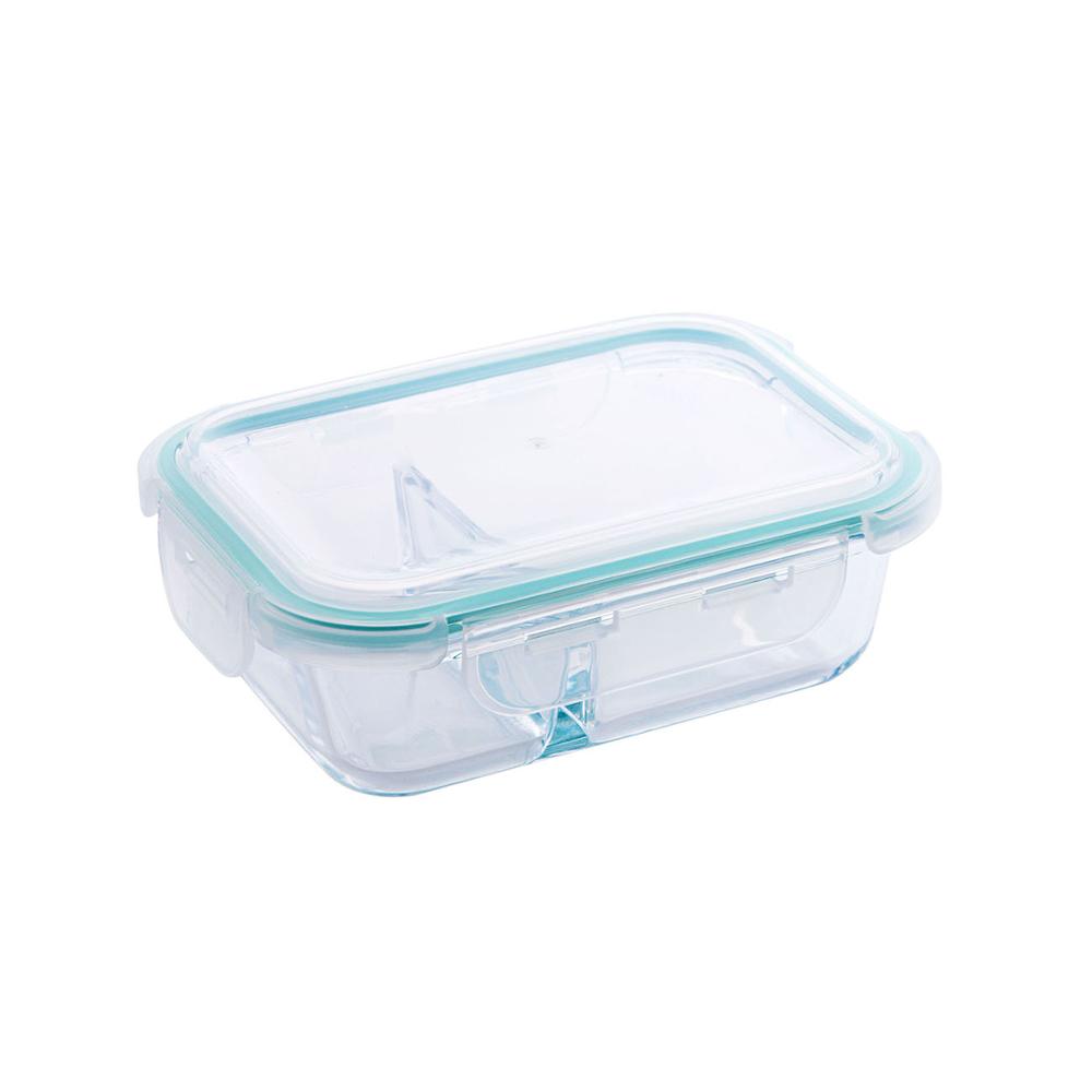 1500ML Glass Lunch Box Microwave Oven Heating Refrigerated Sealed Leakproof Food Container Box Transparent Bowl With Lid Crisper: M 640ML