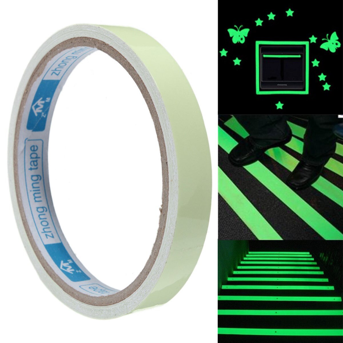 Self-adhesive Luminous Tape Strip Glow In The Dark Green Home Decor Used on Concrete Floors Stair Treads Risers