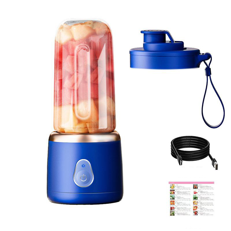 Xiaomi Draagbare Juicer Cup 400ML voor Shakes Smoothies Oplaadbare USB Reizende Fruitpers Dubbele Cup Fruitblender: Clear