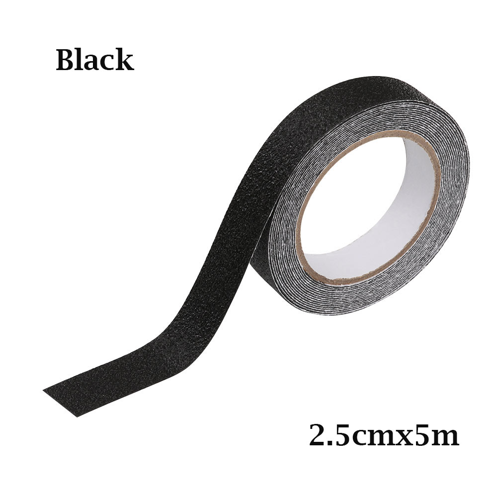 1Roll 2.5/5cm 5m Warning Tape PEVA Rubber Self-Adhesive Safety Traction Tape Marking Barrier Safety Caution Safety Supplies: 2.5cmx5m	black