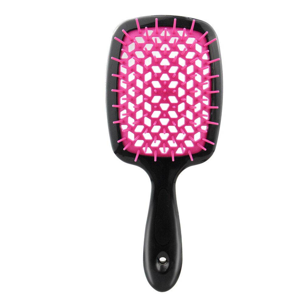 Portable évidé Airbag peigne de Massage droit bouclés démêlant brosse à cheveux Pro Salon de coiffure outil de coiffure: VIOLET