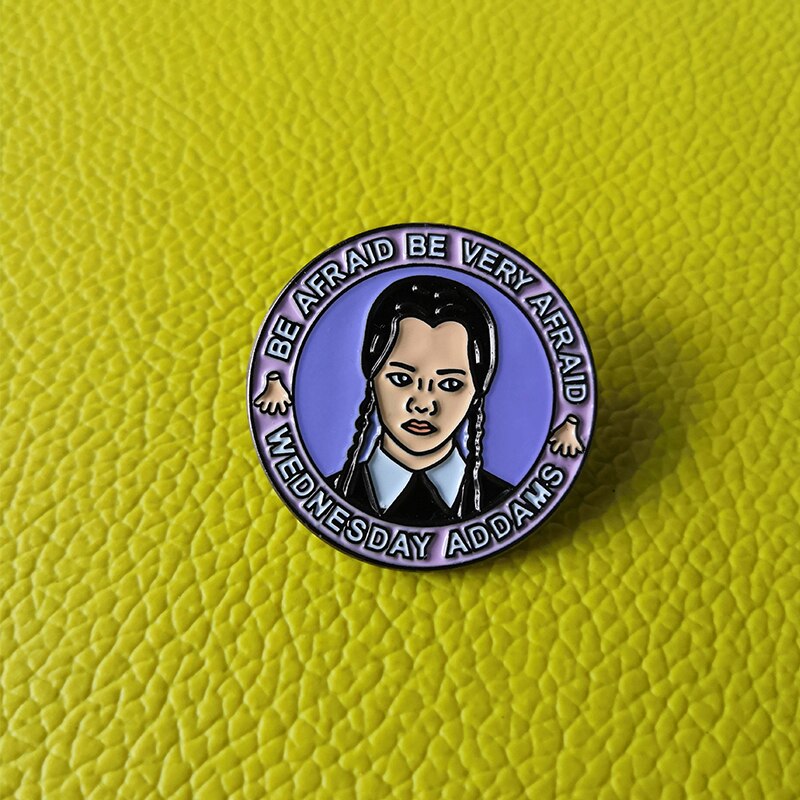 Retro Punk Family TV Lapel Pin A Must Have Bad Vibes Accessory for Any Wednesday Fan