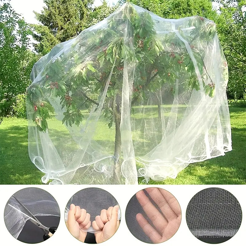 Hagenett skjermnett plante insekt gjenbrukbart netting 60 mesh hagestell beskyttelsesnett 2 x 5/10m og 3 x 5/10m