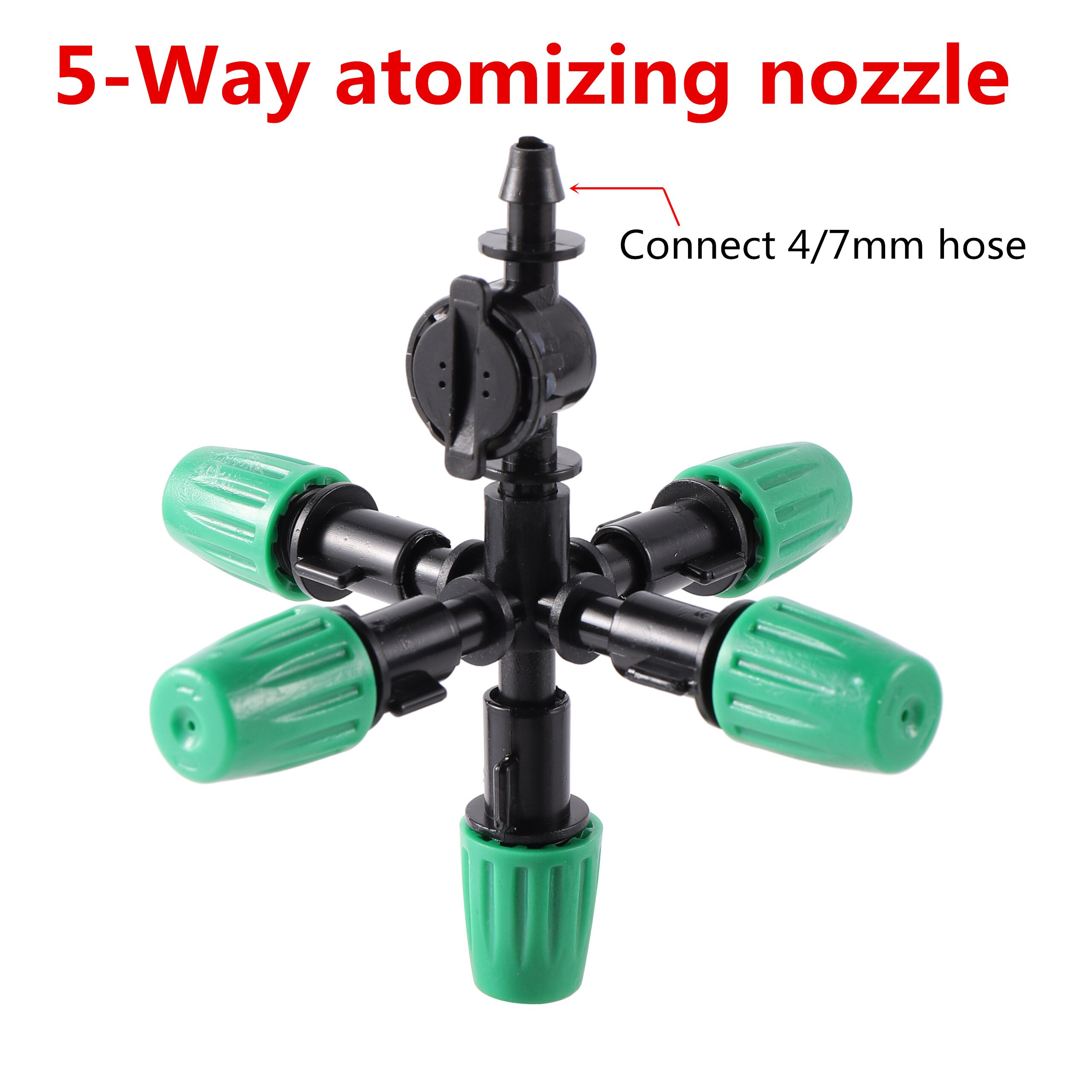 20 Sets Garden Agriculture Irrigation Multi-way Atomization Sprayer Vegetable Fruit Flower Watering Kit Landscaping Cooling Tool: 5 Way