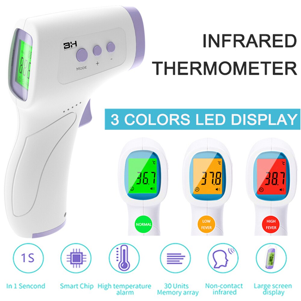 Digital Infrared Thermometer Non Contact Temperature Meter hygrometer Temperature Fever Digital Measuring Tools thermal sensor: MD1726