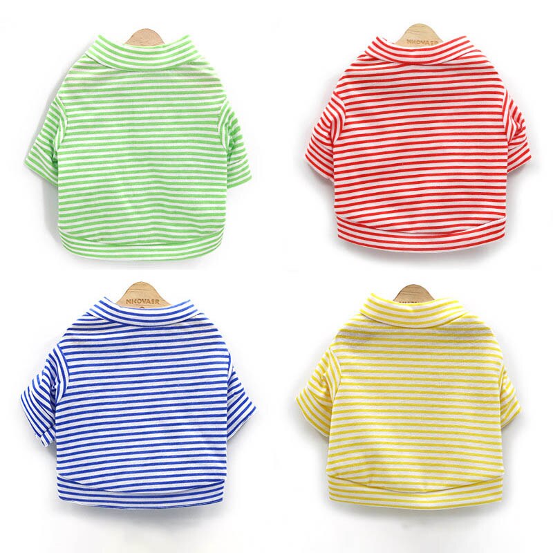 Summer Dog Clothes Striped Pet Dog Tshirt Pets Clothing For Small Medium Dogs Costume Chihuahua Dogs Clothes Cat Puppy Outfit