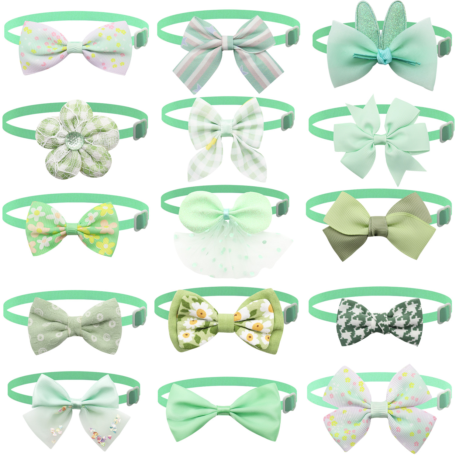 50/100 pièces violet rouge vert bleu rosé Cyan rose chien arcs animaux de compagnie toilettage accessoires arcs chiot noeuds papillon cravates fille chien nœuds papillon: M / Bleu