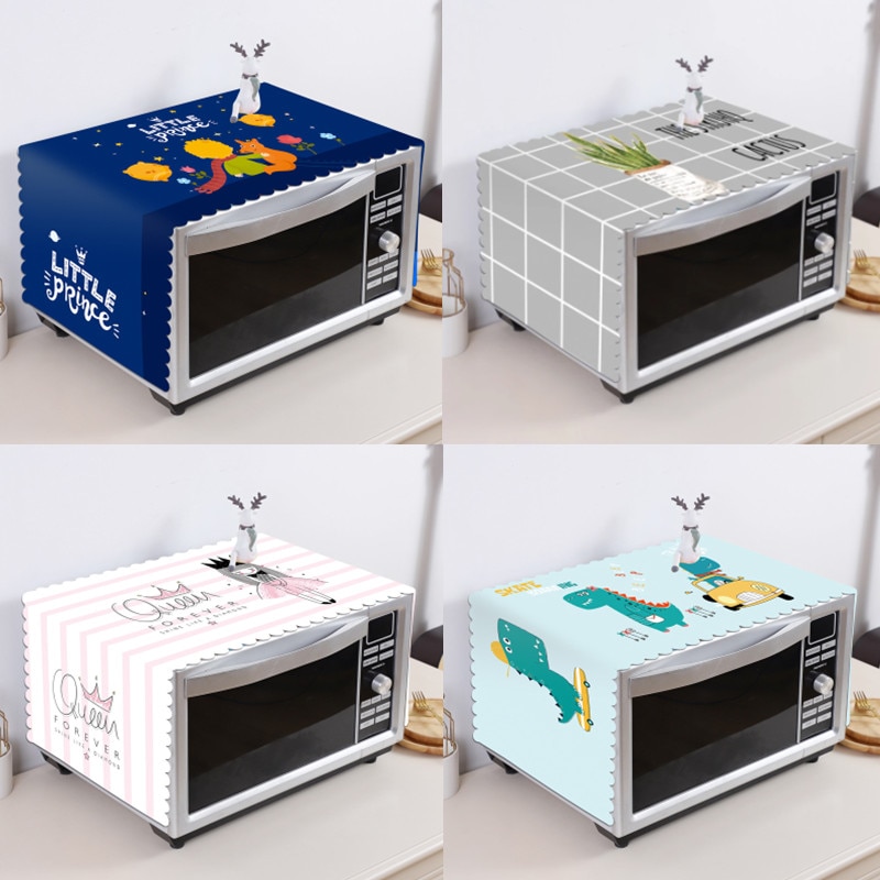 Kitchen Microwave Cover Simple Oven Refrigerator Hood Oil Dust Cover Kitchen Accessories Supplies Home Decoration