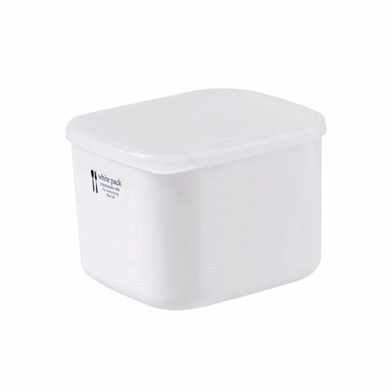 Fiambrera para horno microondas, contenedor de alimentos, caja blanca libre de BAP con tapa esmerilada, material sanitario, contenedor de almacenamiento de alimentos