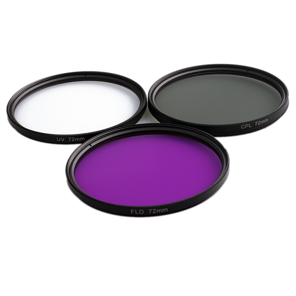 49MM 52MM 55MM 58MM 62MM 67MM 72MM 77MM UV + CPL + FLD 3 in 1 Objektiv Filter einstellen Mit Tasche für Kanone Nikon Sony Kamera Objektiv