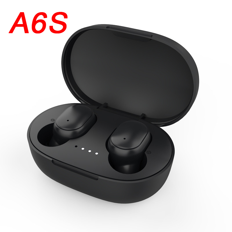 E6s langattomat bluetooth-kuulokkeet 5.1 kuulokkeet stereokuulokkeet urheilun melua vaimentavat  a6s a6 litteää kuuloketta xiaomi kaikille puhelimille: A6s mustaa