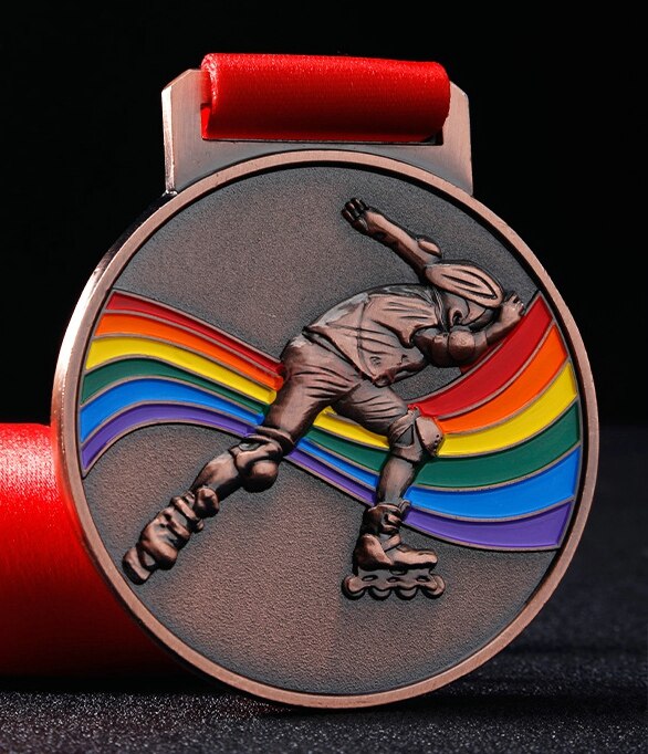 Medalj rullskridskotävling barnmedalj rullskridskotävling medalj guldmedalj bronsmedalj: No3