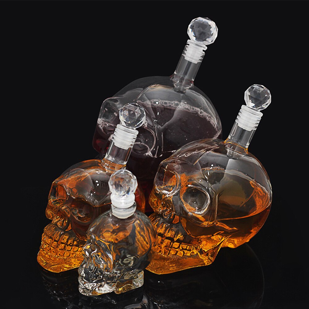 Crystal Skull Gezicht Decanter Flessen Creatieve Glas Schedel Wodka