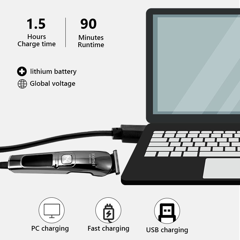 Professionele Tondeuse Waterdicht 6 In 1 Tondeuse Elektrische Haar Snijmachine Baard Trimmer Body Voor Mannen Kapsel