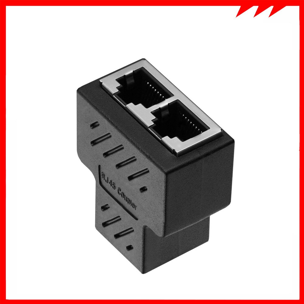3 in 1 rj45 splitter lan ethernet netværk  rj45 stik forlænger adapter kabel til netværk udvidelse 1 han  to 2/3 hun: 2 1 to