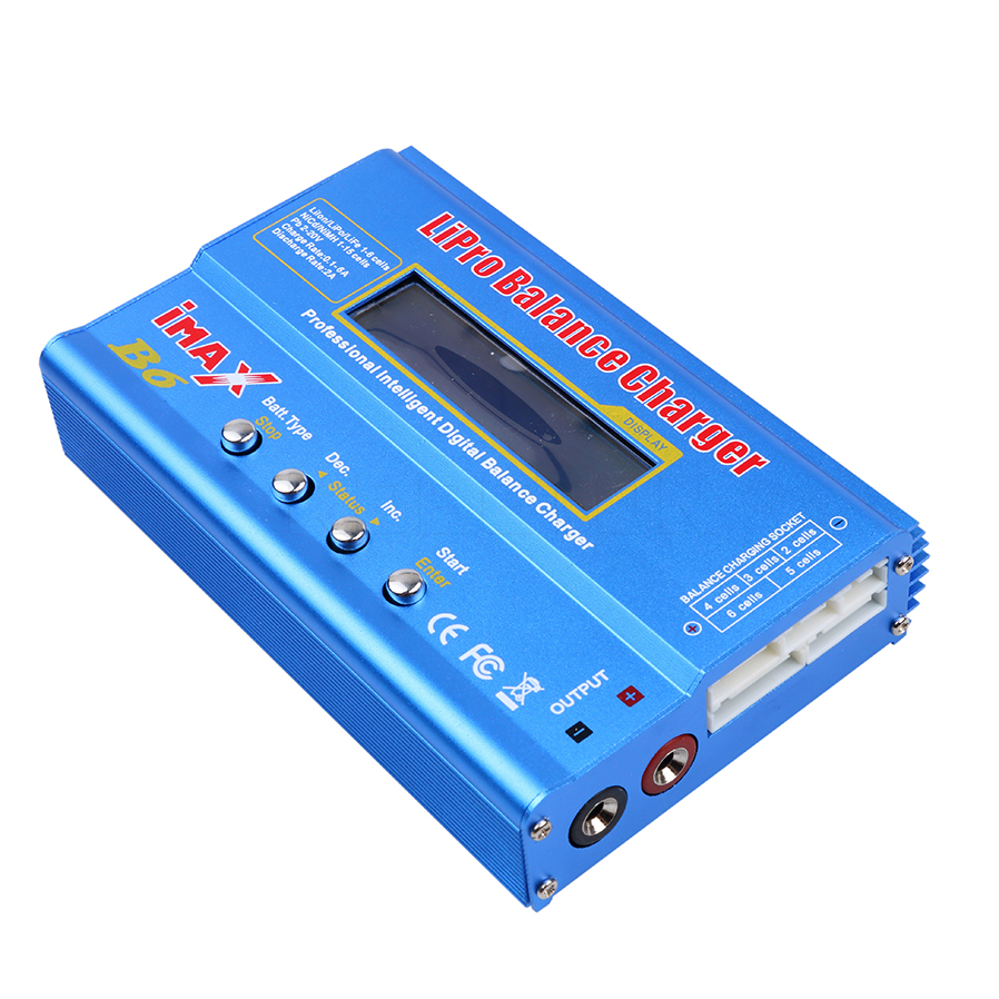 80w vliegtuigmodel intelligente lader  b6 imax  b6ac rc ac nimh nicd lithiumbatterij balanceer ontlader