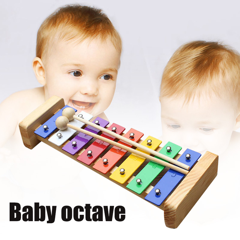 Børn banke på klaver keyboard 8- tone farverige barn musik pædagogisk legetøj & t8: Default Title