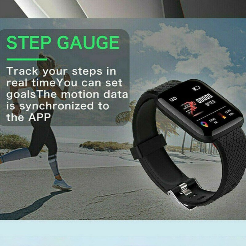 116plus Smart Watch Heart Rate Blood Pressure IP67 Waterproof Pedometer Sport Sleep Monitor Smart Wristband