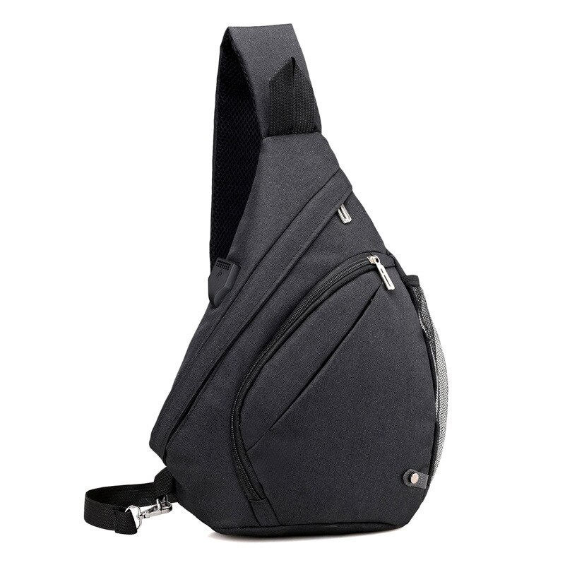 Sac asymétrique épaule dénudée pour voyage de travail, sac polyvalent pour école pour garçons, offre spéciale LHL039: black