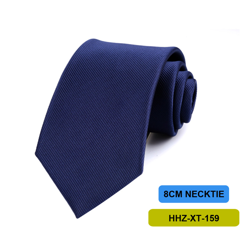 Corbata para hombre de 8CM, corbatas a cuadros a rayas lisas de color negro marino para hombre, corbata tejida de Jacquard para novio, corbata para de boda de negocios: Rojo coral
