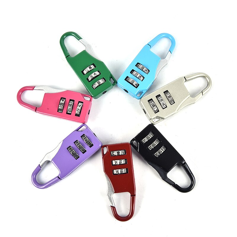 3 Mini Wijzerplaat Digit Nummer Code Wachtwoord Combinatie Hangslot Veiligheid Reizen Delicate Safe Lock Voor Hangslot Bagage Lock Van Gym