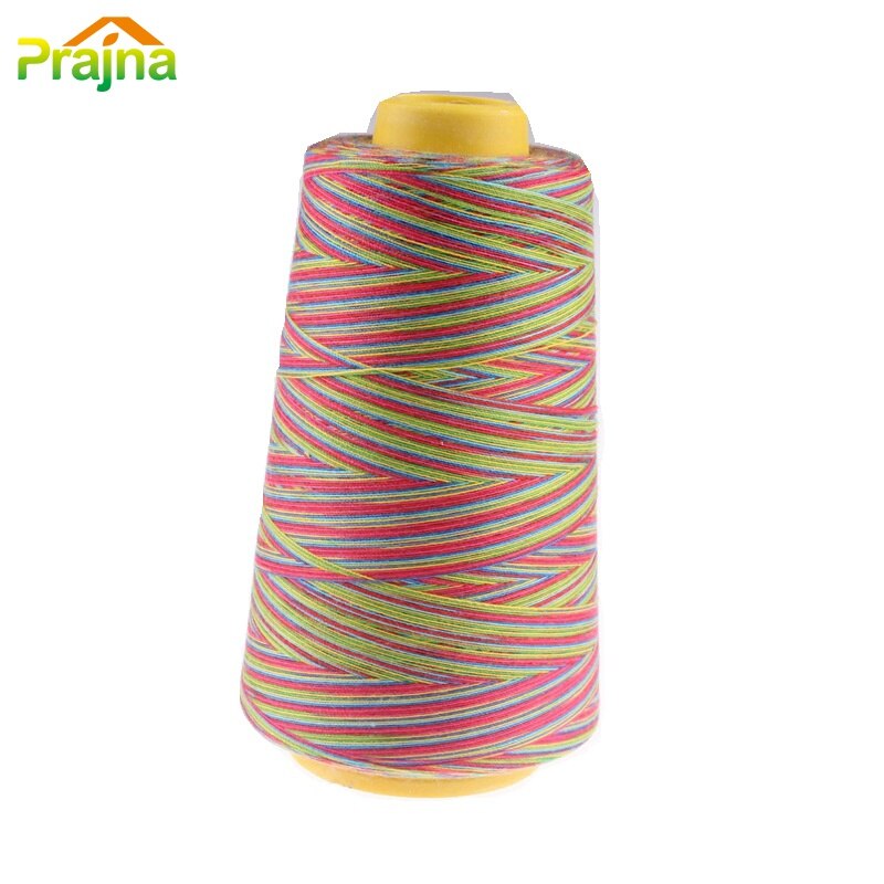 Goedkope Multicolor Naaigaren Spool 3000Y 40S/2 Polyester Industriële Naaigaren Machine Naaien Suppiles: Colour E