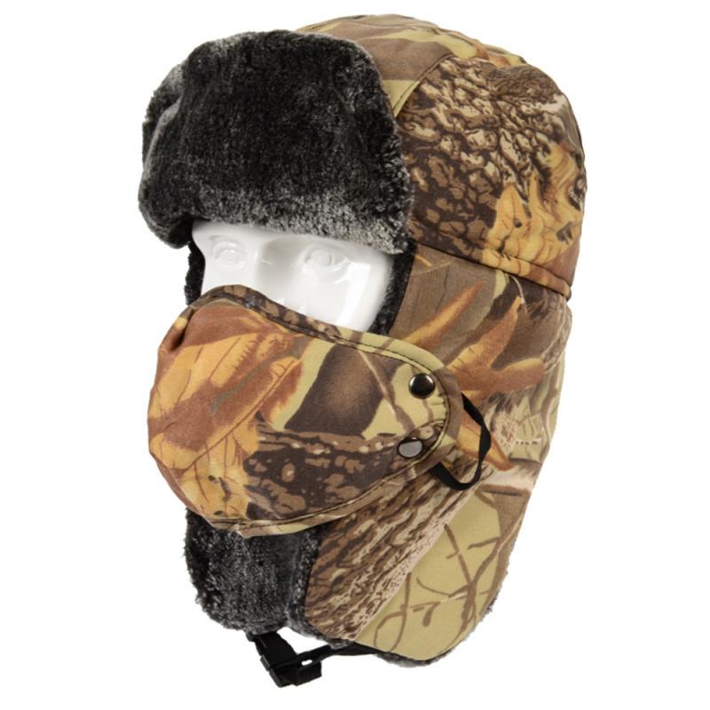 Sombreros de estilo Bomber térmicos para hombre y mujer, gorros de estilo Bomber térmicos con protección para la oreja, a prueba de viento, gorro de esquí de terciopelo grueso, gorro para parejas: Default Title