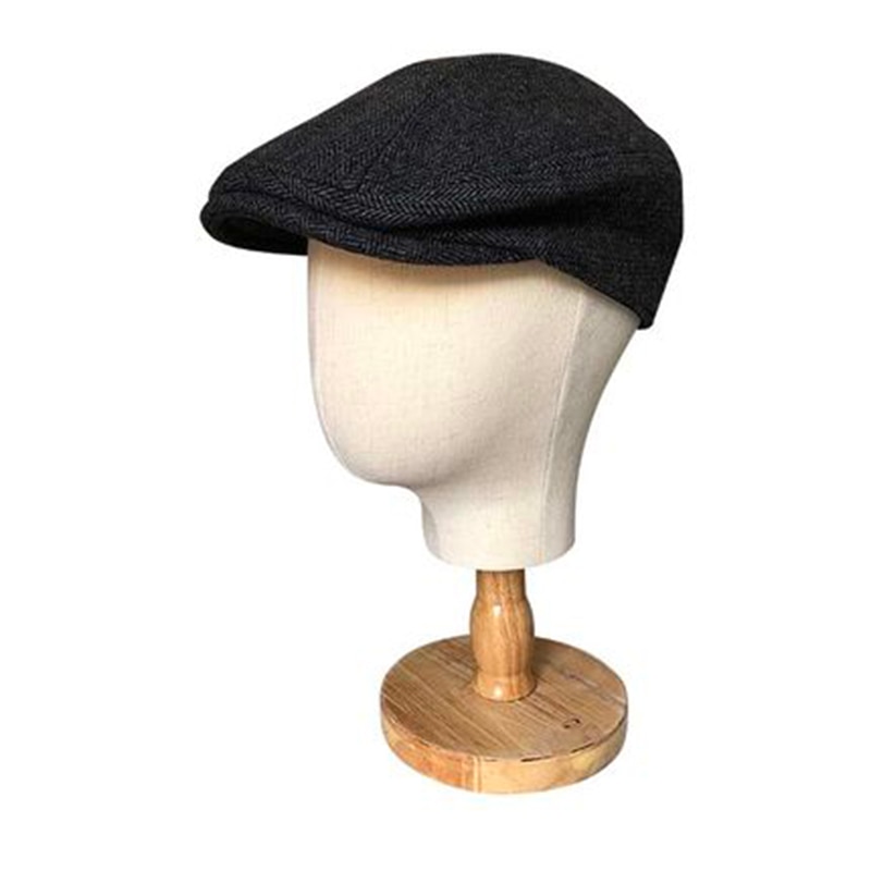 Gorra clásica de hiedra Gatsby para hombre y mujer, gorro con estampado de espiga en color gris oscuro, estilo Retro, liso, con pico de pato, CapsBLM297