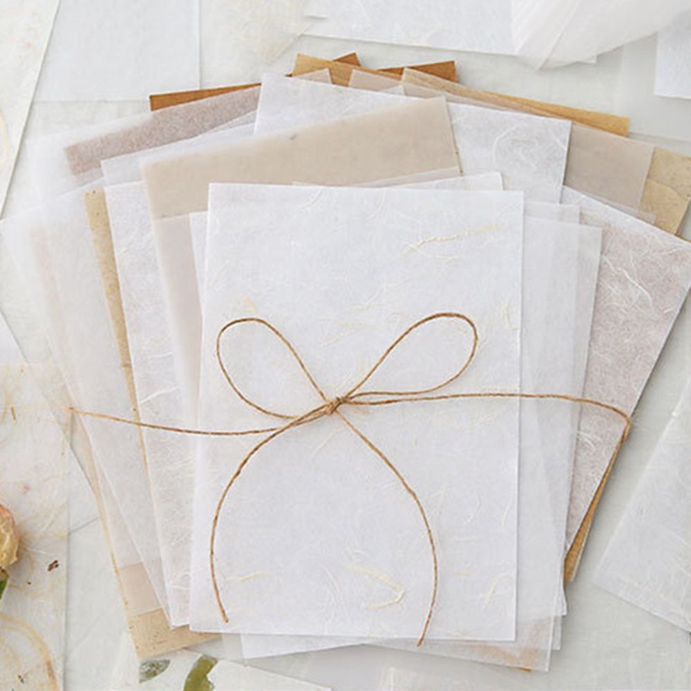 30Pcs Scrapbooking Tissue Paper Special Material Kraft Paper Scrapbook Decoration Floral Collage Handmade DIY Crafts