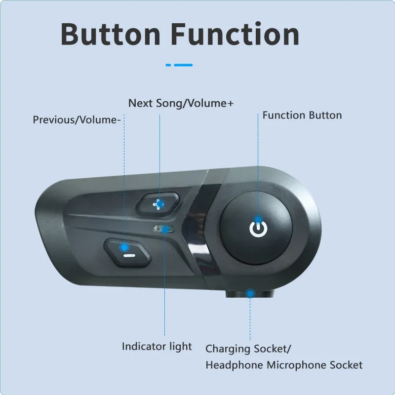 Motorrad Bluetooth Headset 5,3 kabellos Helm Headset Freis prec heinrich tung Bluetooth Telefon Musik Spieler für Motorrad Helme