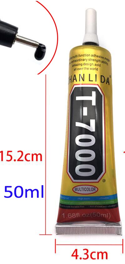 15ml T-7000 more powerful epoxy resin adhesive T7000 black liquid glue super sealant handset touch screen rack maintenance: 50ml T7000