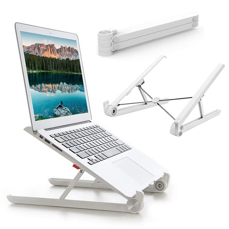 Supporto pieghevole in alluminio per Laptop Tablet Notebook supporto portatile da tavolo supporto per Macbook Pro da 11-15.6 pollici accessorio: Default Title