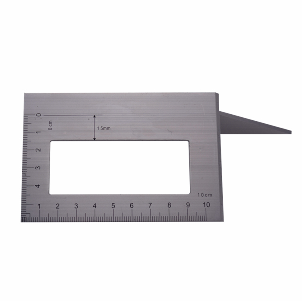 Regla en T cuadrada multifuncional de aleación de aluminio, regla de ángulo de 45/90 grados, herramienta de carpintería, medidor de medición