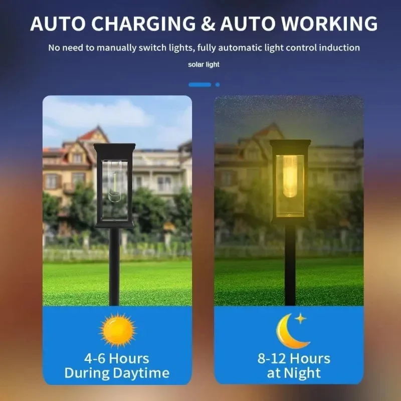 Solar Pathway Lights Outdoor Solar Pathway Garden Lamp Waterproof Landscape Lights Walkway Driveway Lawn Patio Garden Decor
