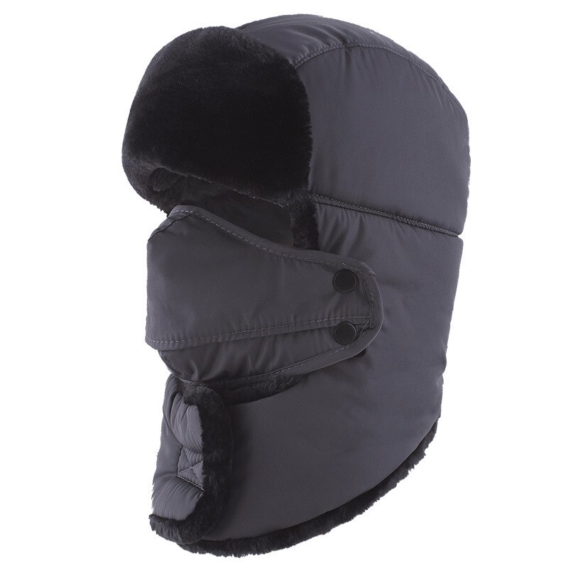 Sport caps tur caps skjerf menn russian trapper termo lue trooper øreklaff snø ski lue cap med fack maske