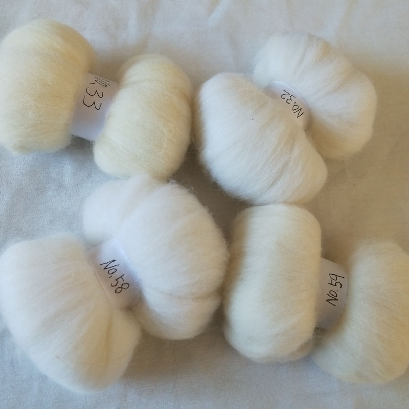 4 Kleuren Wol Fibre Roving Naaien Voor Naaldvilten Hand Geverfd Spinning DIY Fun Pop Handwerken Ruwe Wol Ambachten 20g 10g 50g 100g