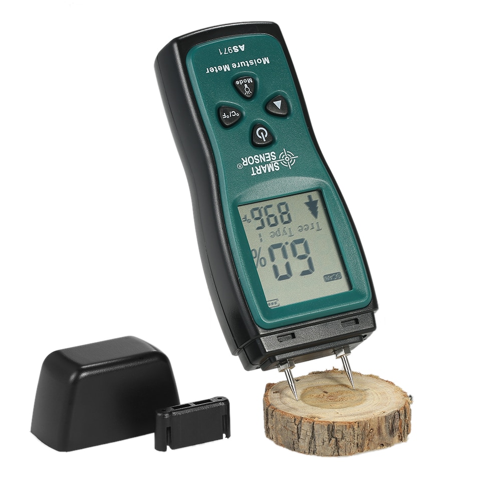 Mini digital Wood Moisture Meter LCD Lumber Damp Meter analyzer timber Moisture Detector Tester 2 Pin Probe Range 2%~70%
