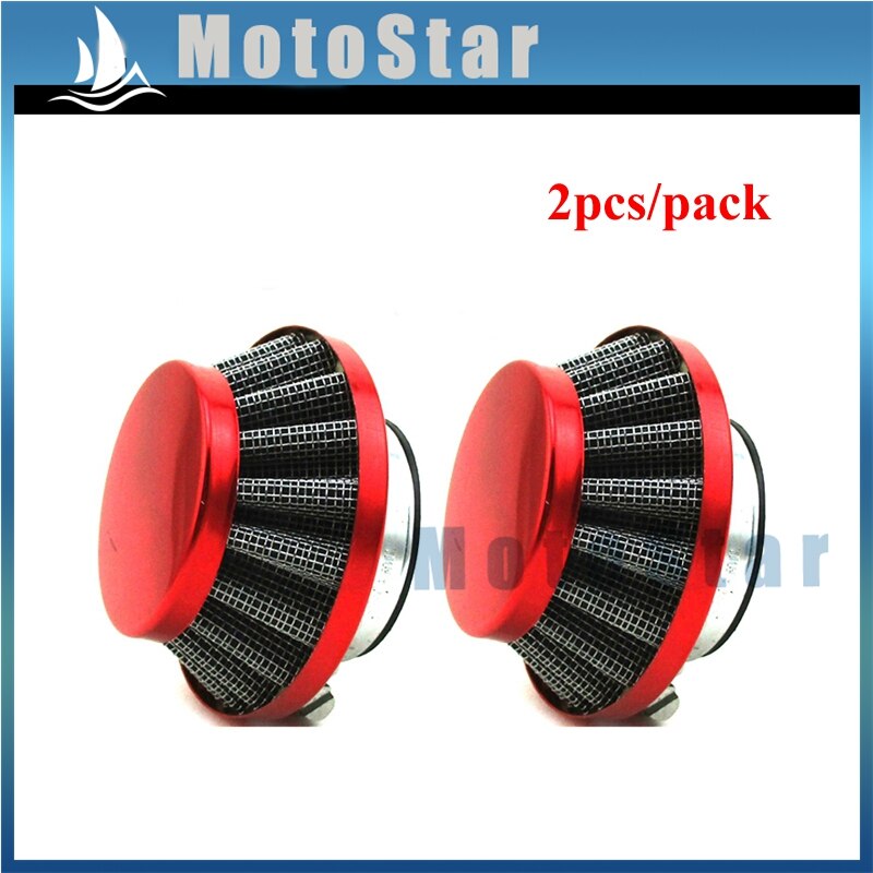 35mm luftfilter til yamaha  dt80 rd80 rd125 rd200 aerox breeze bws: Rød 2 stk
