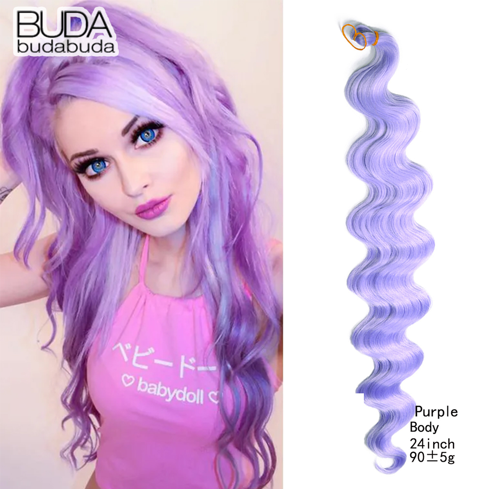 Body Wave Crochet Hair 22Inch Weaving Soft Natural Synthetic Braid Hair Extensions Deep Ocean Wave Twist Crochet Braids Hair: 1B/30HL