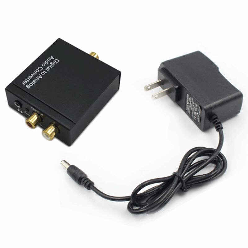 Digitaal naar Analoog Converter DAC met Fiber Kabel Digitale Toslink naar Analoog Stereo Audio L/R Converter Adapter met optische Kabel