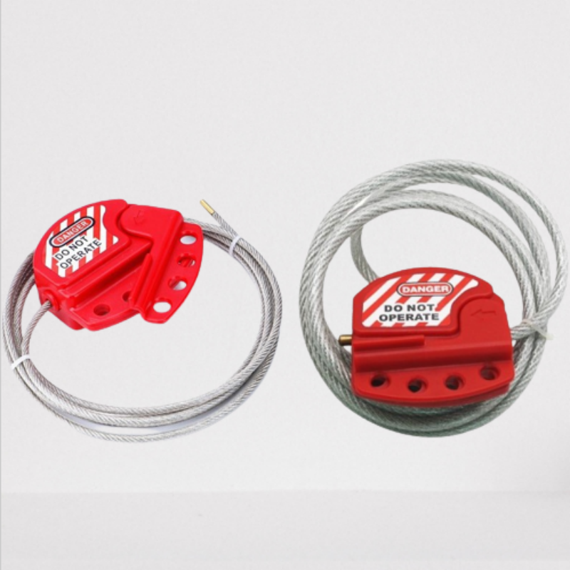 Adjustable Cable Lockout Universal Gate Valve Safety LOTO Lock Combination Security Steel Hasp Wire ABS Body 4/6mm Length 2m