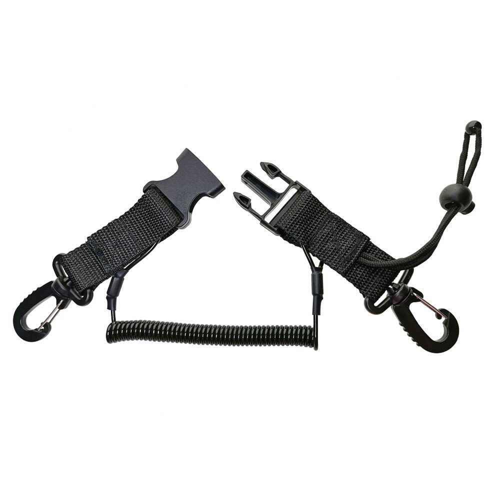 Scuba Diving Underwater Coiled Camera Lanyard With Quick Release Buckle
