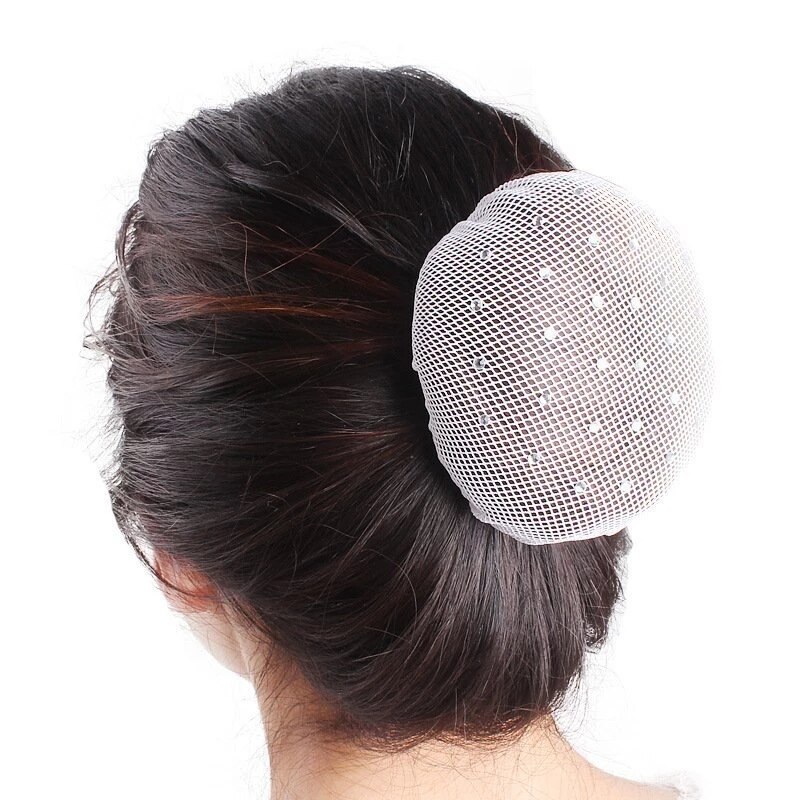 1 stück 10cm Schwarz Und Weiß Mit Bohrer Netto Unsichtbare Gittergewebe Haar Netz Weichen Perücke Gewinde tanzen Sport Haar Netz Haar Zubehör