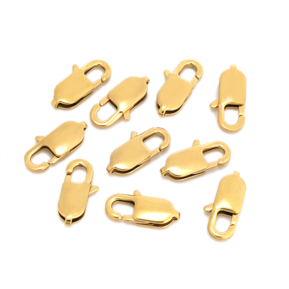 10 Stuks Rvs Polijsten Rechthoek Kreeft Sluitingen Haken Eindsluitingen Connectors Voor Diy Sieraden Maken Benodigdheden In Bulk