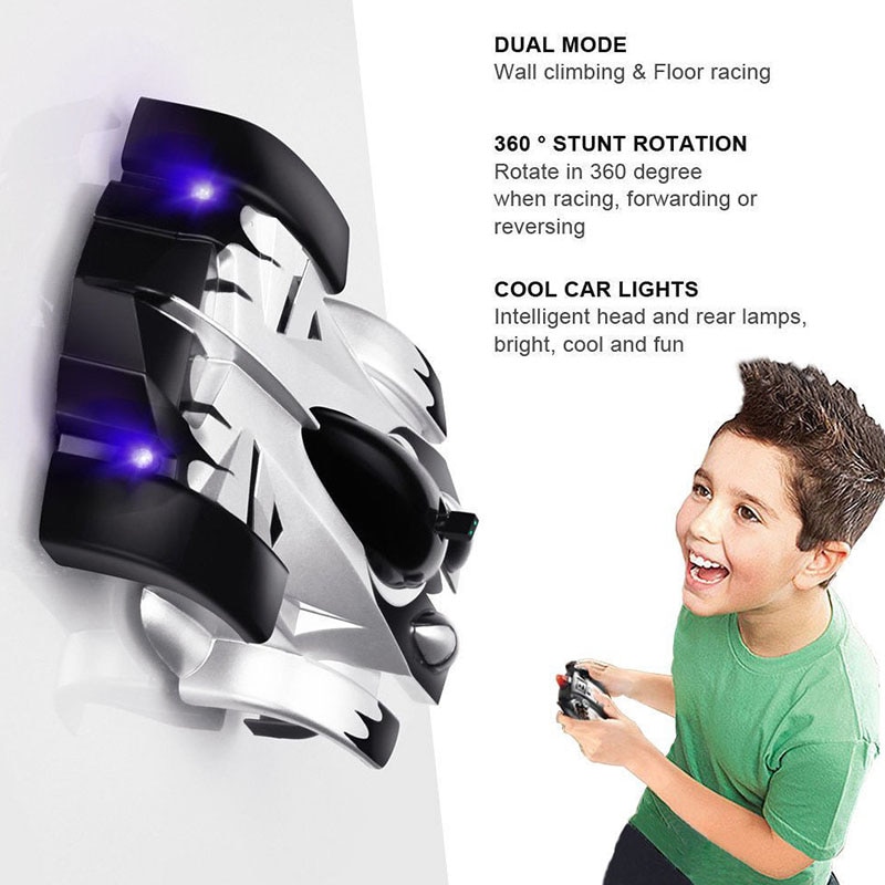 Voiture télécommandée anti-gravité pour enfants, jouet de course, mur, plafond, verre, escalade, défiant la gravité