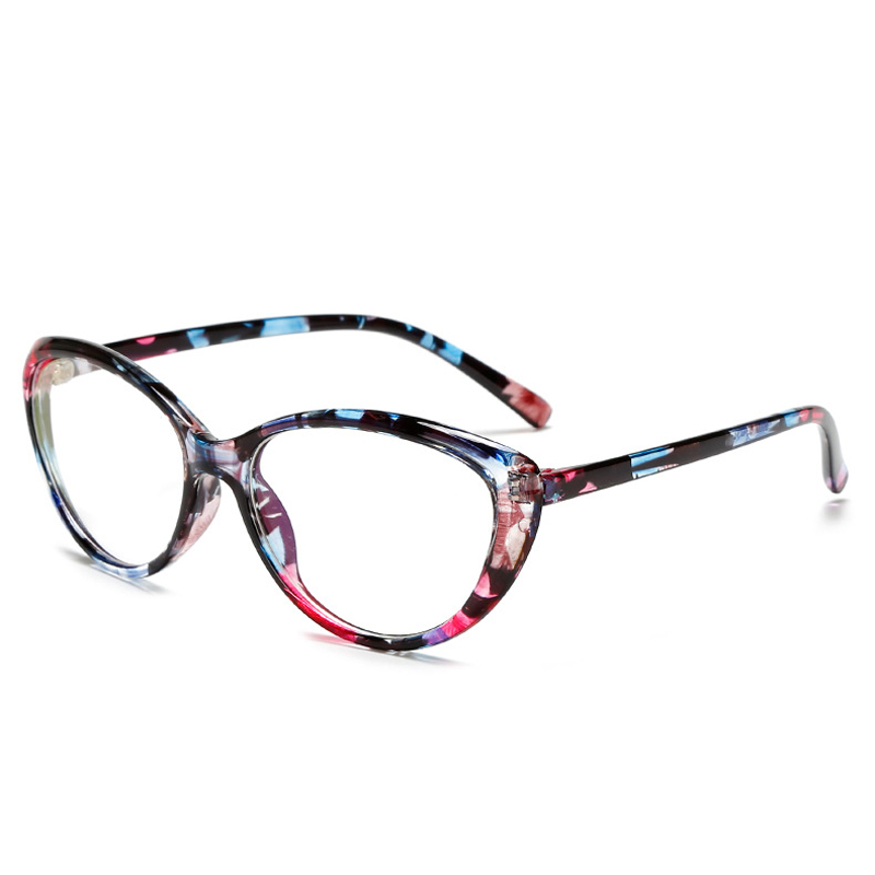 Zilead Spectacle Frame Cat Eye Glasses Frame Clear Lens Women Brand Eyewear Optical Frames Myopia Black Red Eyeglasses Frame: T7