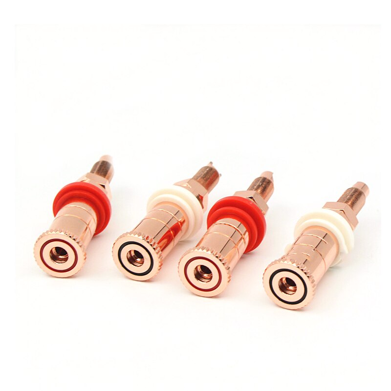 Hifi 4pcs/set Gold Copper plated Speaker Binding Posts Terminal Connectors WBT style