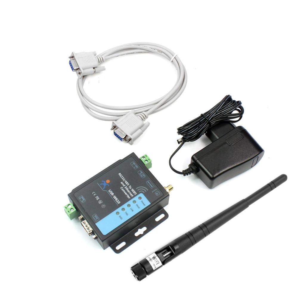 USR-W610 Seriële Wifi Ethernet Draadloze Converter RS232 RS485 Seriële Server Ondersteuning Watchdog Modbus Gateway Tcp Udp Client