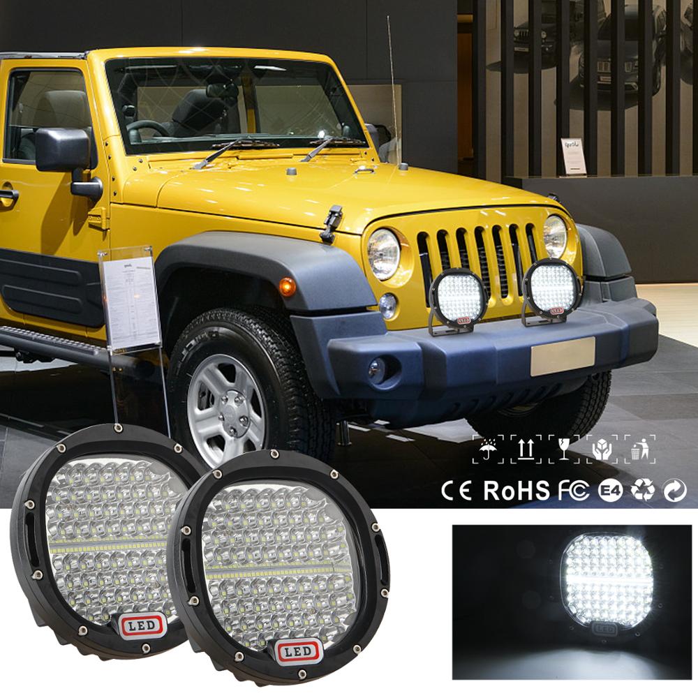Barra de luz LED de trabajo todoterreno, foco redondo de 7 pulgadas, 300W, 105W, 4x4, 4WD, ATV, UTV, SUV, Lámpara de trabajo para coche, 4WD, 4x4, camión, todoterreno