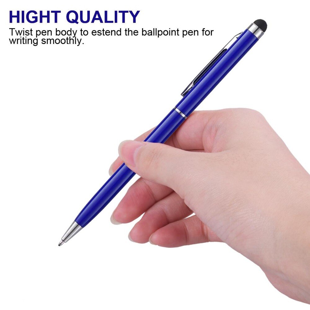 12 couleurs 1 pièces 5 pc/10 pièces 2 en 1 stylo à bille écran tactile stylet utile 2 en 1 tablette stylo pour Pad téléphone intelligent